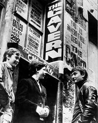 Early doors - music fans wait for admission